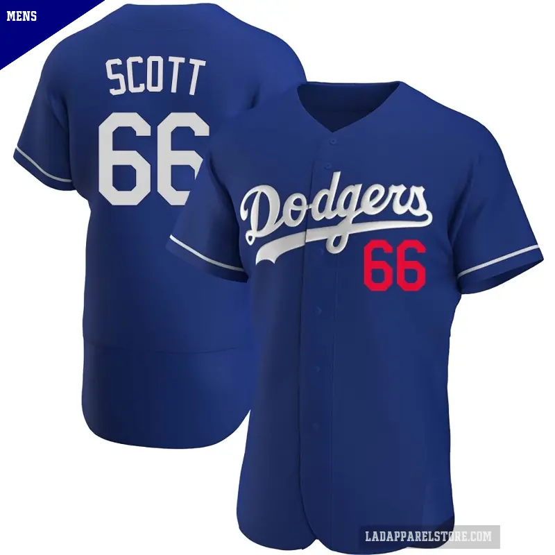 Men's No.66 Tanner Scott Los Angeles Dodgers Royal Authentic Alternate Jersey