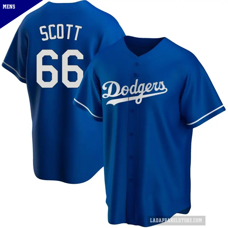 Men's No.66 Tanner Scott Los Angeles Dodgers Royal Replica Alternate Jersey