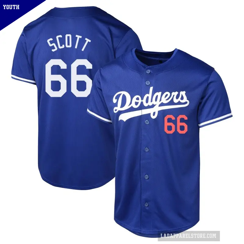 Youth No.66 Tanner Scott Los Angeles Dodgers Royal Limited Alternate Jersey