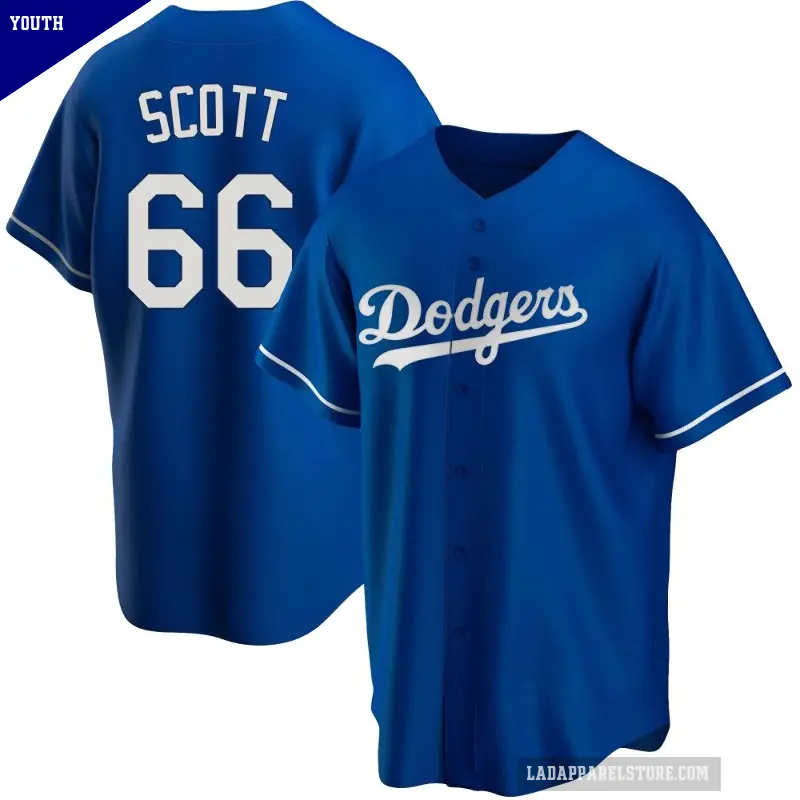 Youth No.66 Tanner Scott Los Angeles Dodgers Royal Replica Alternate Jersey